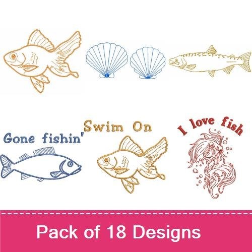 Underwater Animal Outlines