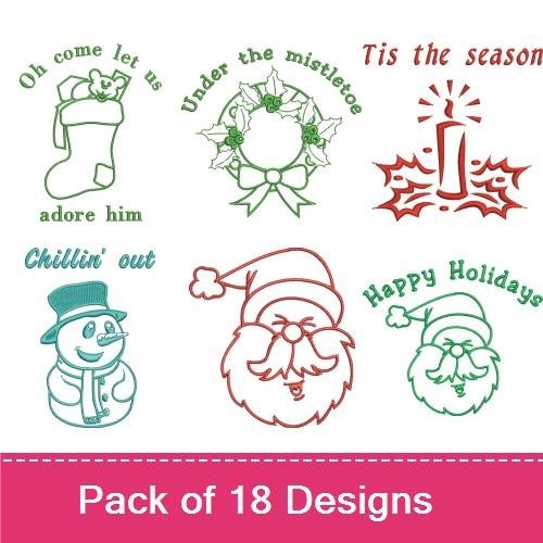 Christmas Holiday Outlines