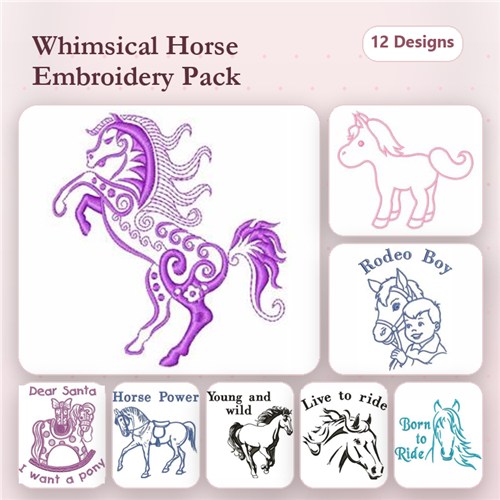 Outlined Horses