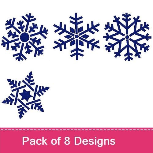 Snowflakes Embroidery Bundle – Snowflake Design 1, Snowflake Design 2 & More (8 Designs)