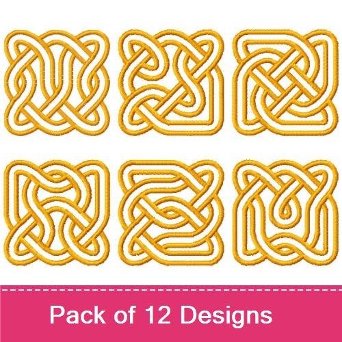 Celtic Knotted Designs Embroidery Bundle – Intricate Patterns & More (12 Designs)