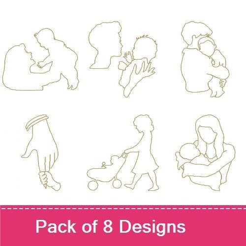 Mother Child Outlines