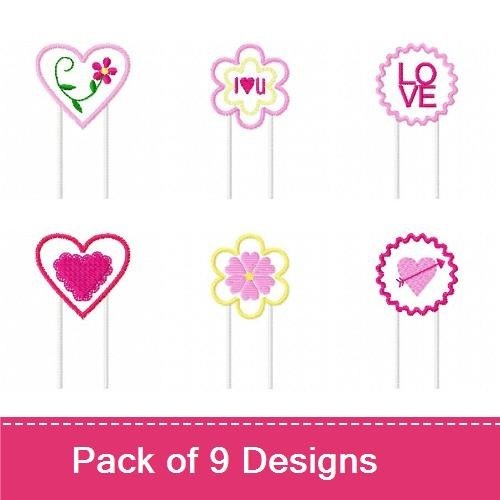 Love-Themed Heart Embroidery Designs Bundle – LOVE Heart, Floral Heart, Simple Heart & More (8 Designs)