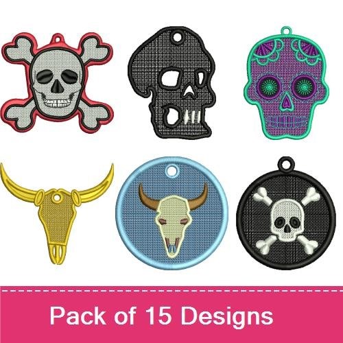 Skulls and Bones Free Standing Lace