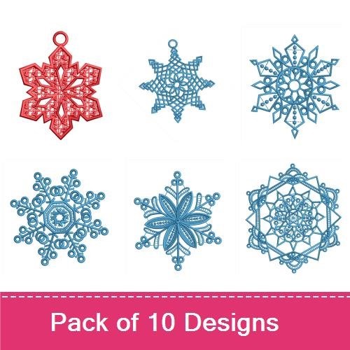 Christmas Snowflake Lace Earrings