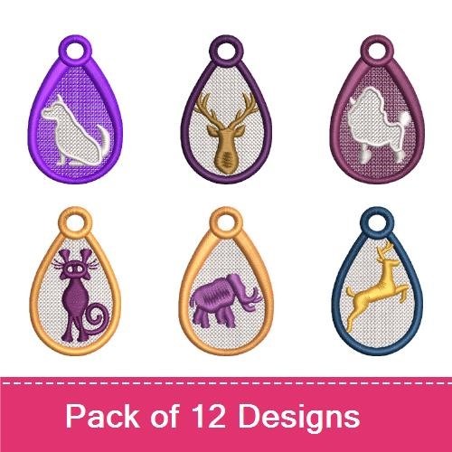 FSL Wildlife Embroidery Bundle – Deer, Kangaroo, Dragonfly & More (12 Designs)