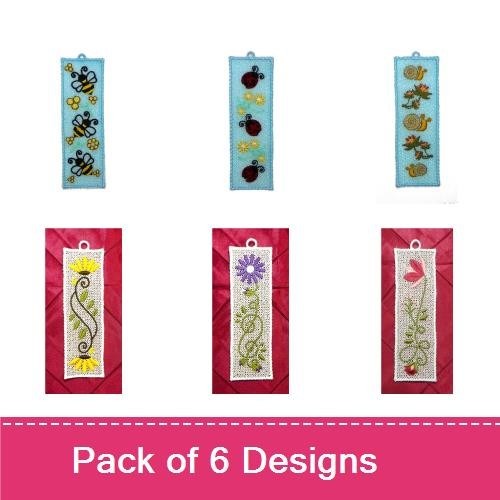 FSL Garden Critters Embroidery Designs Bundle – Bee, Ladybug, Butterfly, Dragonfly & More (6 Designs)