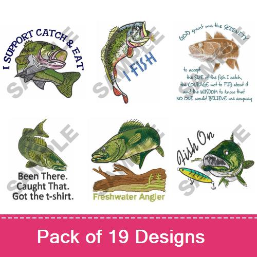 Get Reel! Embroidery design pack by Great Notions, Embroidery Packs on