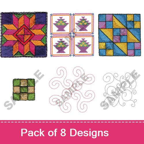 Quilting Squares & Block Embroidery Designs