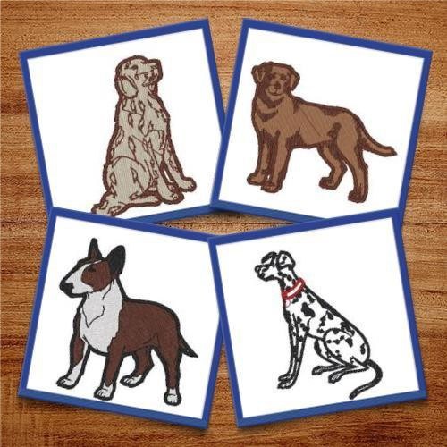Dog Breed Embroidery Bundle – Golden Retriever & More (4 Designs)