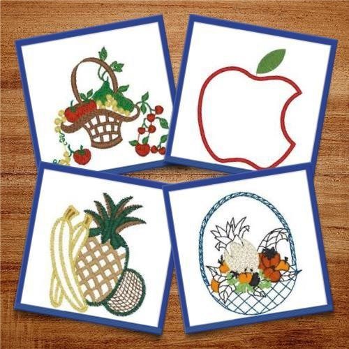 Fresh Fruits Embroidery Designs Bundle – Bell Pepper, Pineapple, Strawberry Basket & More (17 Designs)