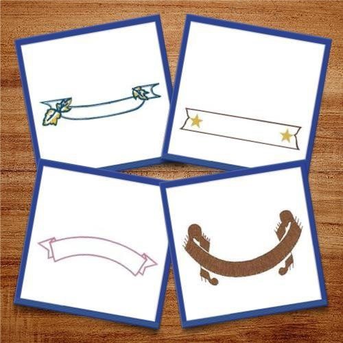 Nautical Banners Embroidery Designs Bundle – Nautical Pennant with Stars, Swallowtail Nautical Flag, Pirate Banner with Skull & More (11 Designs)