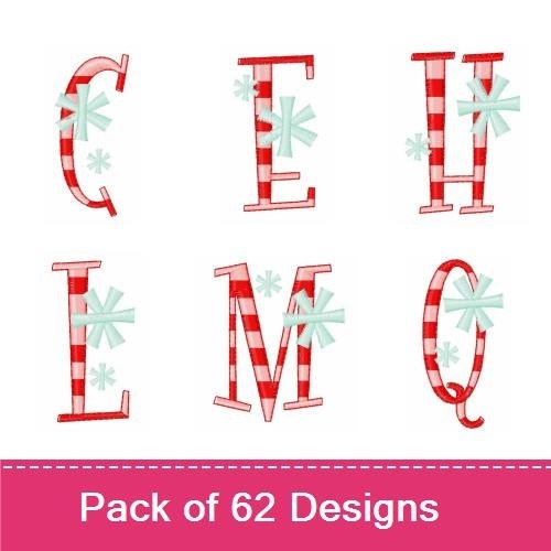 Stripes And Snowflakes Font