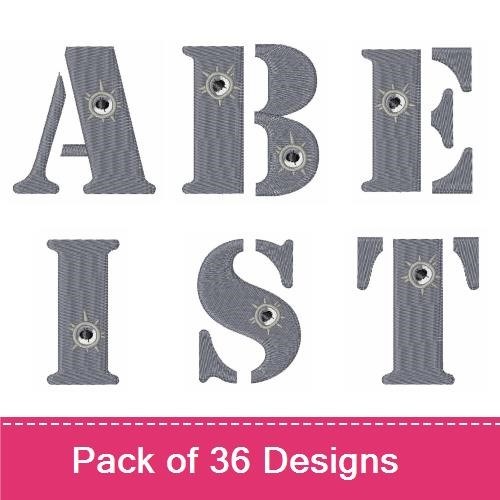 Applique Steampunk Numbers Embroidery Bundle – Steampunk Number 0, 1, 2, 3 & More (36 Designs)