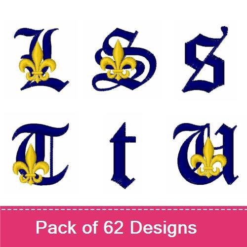 Elegant Fleur-de-Lis Embroidery Bundle – Fleur-de-Lis Number 0, Fleur-de-Lis Number 1, Fleur-de-Lis Number 2 & More (62 Designs)