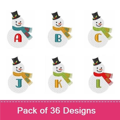 Snowman Monogram Font