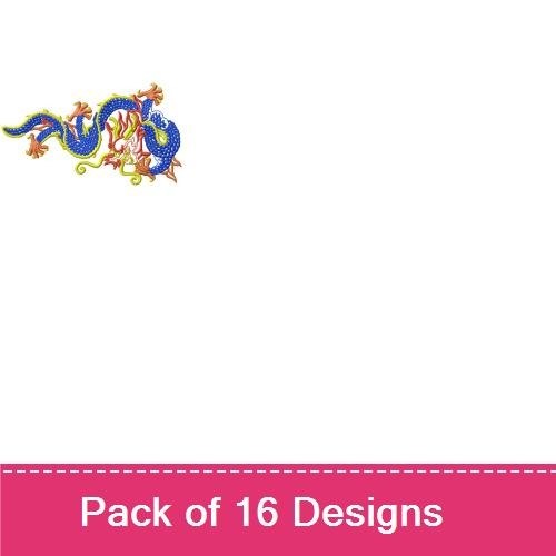 Dragon Embroidery Bundle – Colorful Asian Designs (16 Designs)