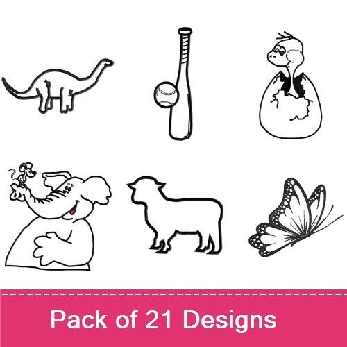Dinosaur & Elephant Embroidery Bundle – Fun Designs (21 Designs)