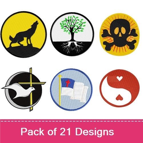 Wolf, Tree of Life & Skull Embroidery Bundle – Religious & Symbolic Designs (21 Designs)