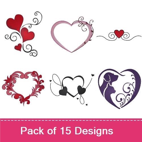 Swirly Valentine Hearts