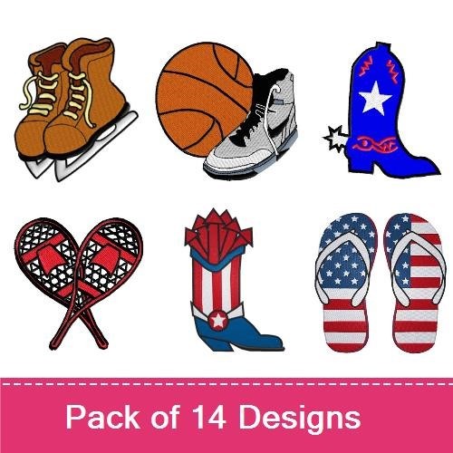 Sporty & Western Boot Embroidery Bundle – Betty Boop in Boots, Ice Skates, Basketball & More (14 Designs)