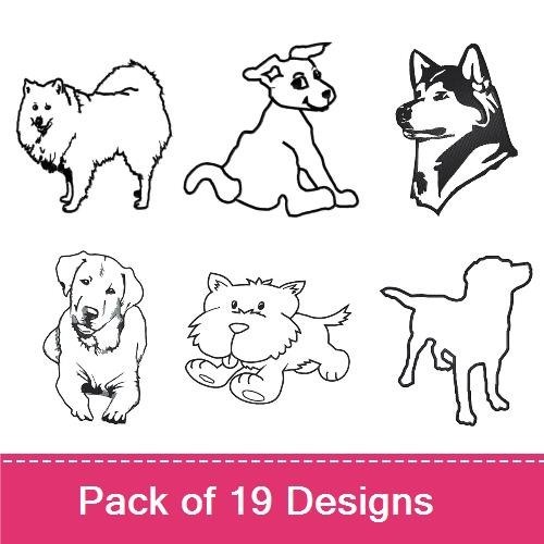 Dog & Cat Embroidery Bundle – Various Breeds (19 Designs)