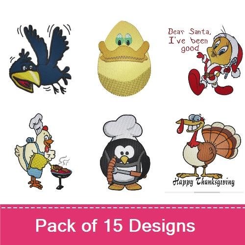 Humorous Cartoon Birds