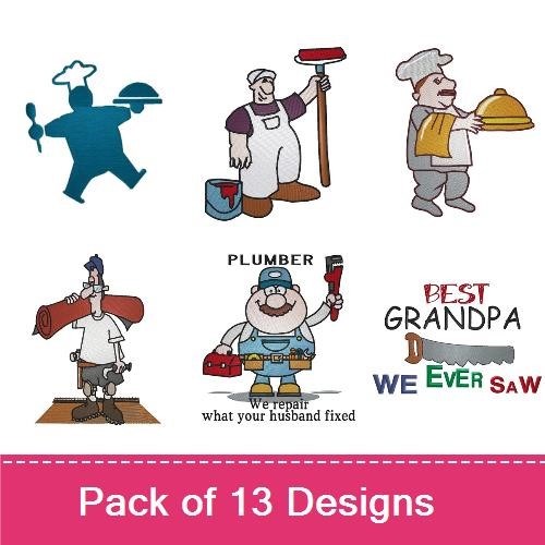 Cartoon Mens Occupations
