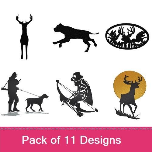 Deer & Dog Embroidery Bundle – Hunting & Outdoor Themes (11 Designs)