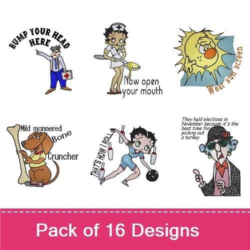 Medical & Fun Embroidery Bundle – Health and Humor (16 Designs)