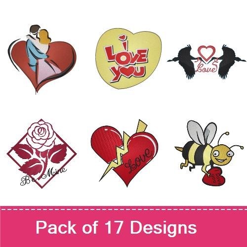 Love & Romance Embroidery Bundle – Heart Designs (17 Designs)
