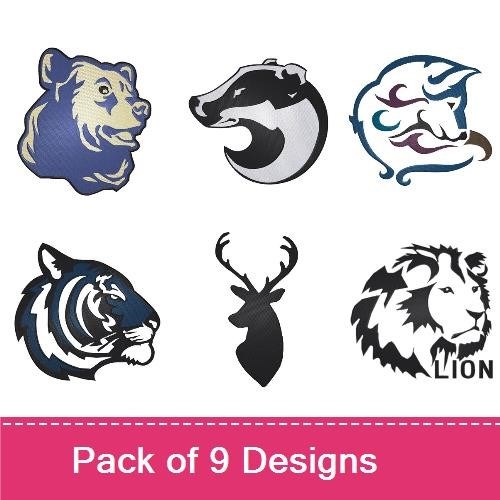 Wild Animal Silhouettes Embroidery Bundle – Deer, Bear, Wolf, Fox & More (9 Designs)