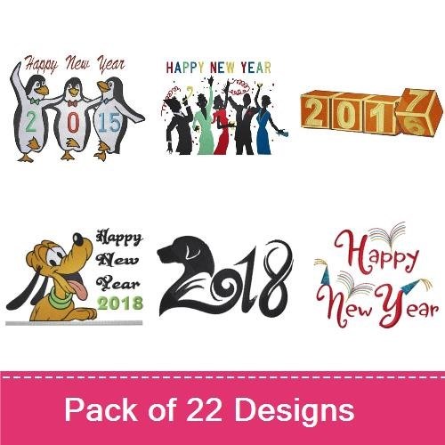 New Year Embroidery Bundle – Celebrations & Festivities (7 Designs)