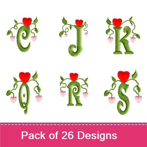 Monogram with Hearts