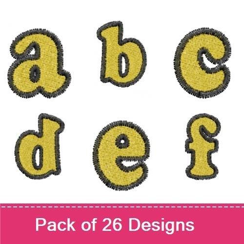 Alphabet Letters Embroidery Designs Bundle – Distinct Textures, Lowercase & Uppercase Styles (26 Designs)