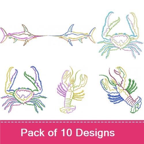 Sea Animal Outlines