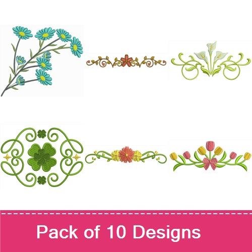 Floral Corner and Border Set