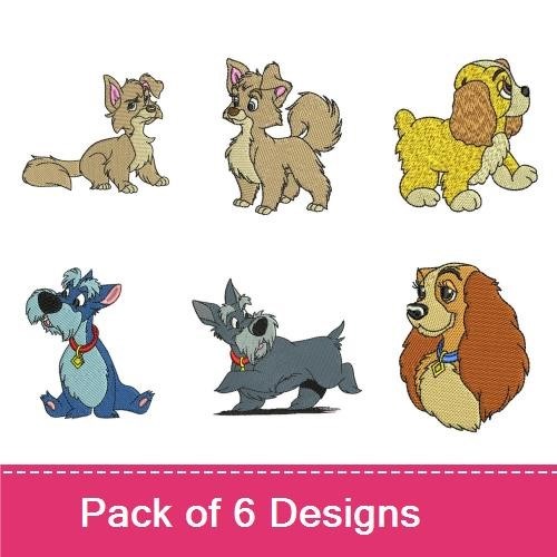 Dog Breeds Embroidery Bundle – Adorable Canine Designs (6 Designs)