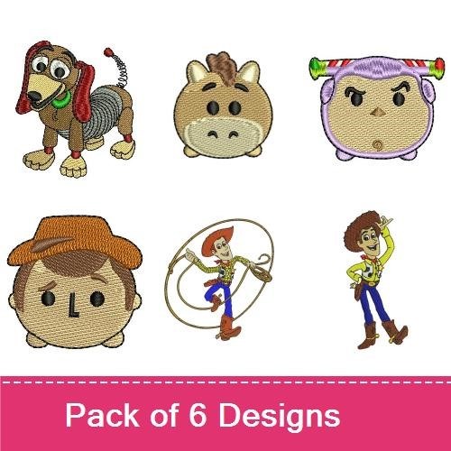 Toy Story Embroidery Bundle – Woody, Buzz Lightyear & More (6 Designs)