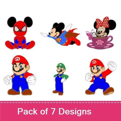 Mickey Mouse & Friends Embroidery Bundle – Superheroes & Characters (7 Designs)