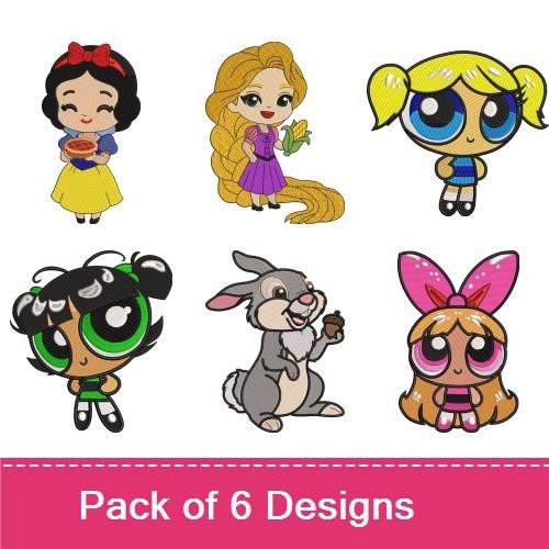 Cartoon Girls & Rabbit