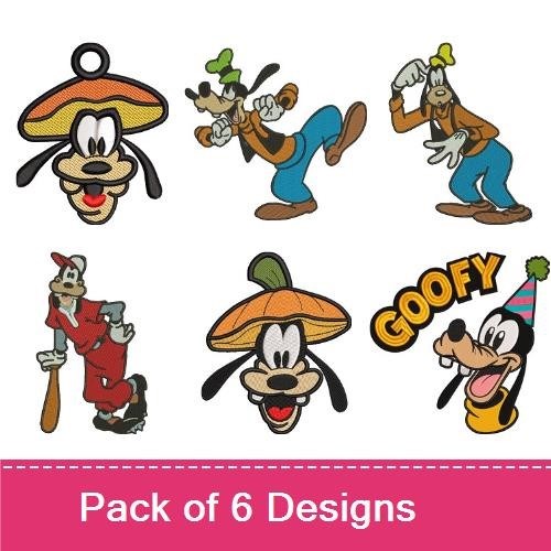 Goofy Embroidery Bundle – Fun and Whimsical Designs (6 Designs)
