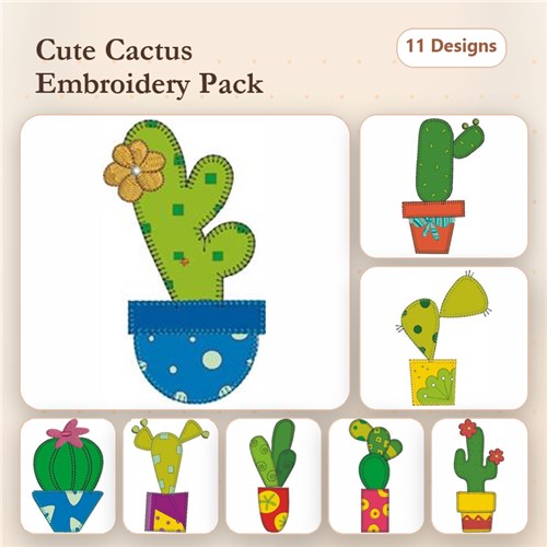 Cactus Appliques & Frame