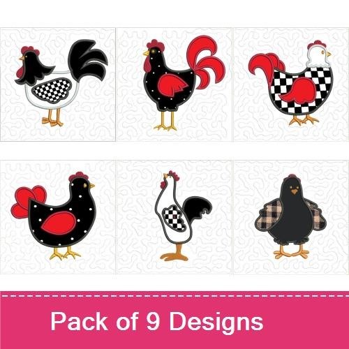 Chicken Feathers Quilt Blocks