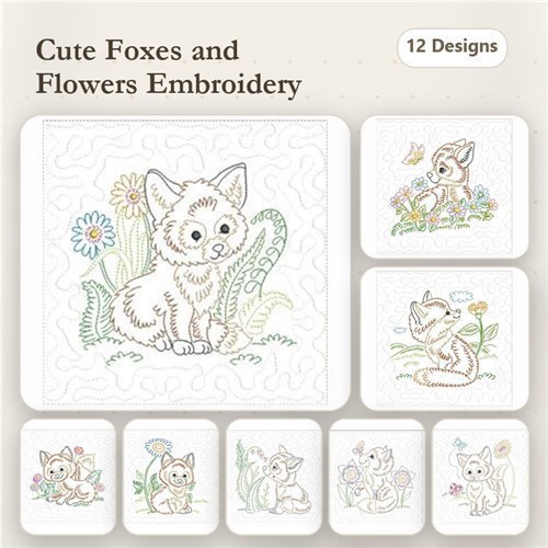 Mega Pack Fox Quilt Blocks
