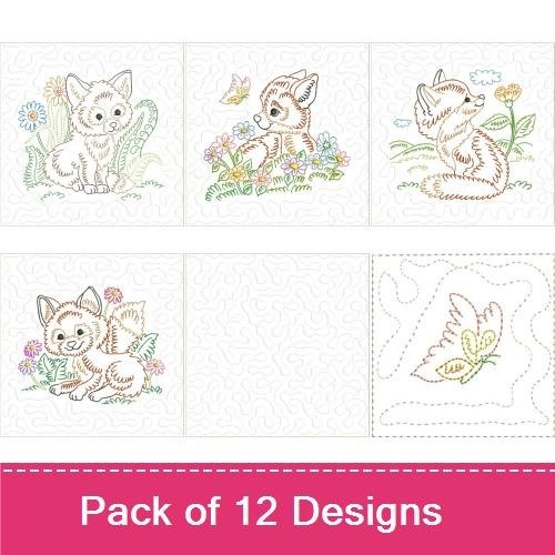 Mega Pack Fox Quilt Blocks