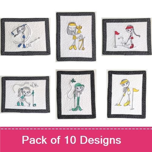 Ladies Golf Mug Rugs