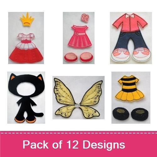 Girl Felt Paperdoll & Costumes