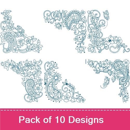 Paisley Floral Corners