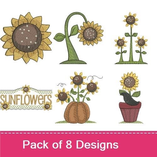Folk Art Sunflowers
